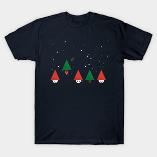 Christmas Tree Rocket and Curious Santa Claus T-Shirt